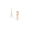limited edition half moon with starburst diamond earrings on diamond faced huggie hoops, in 18k rose gold <span class='visuallyhidden'>Text, phone 323-404-2959 for shopping help.</span>